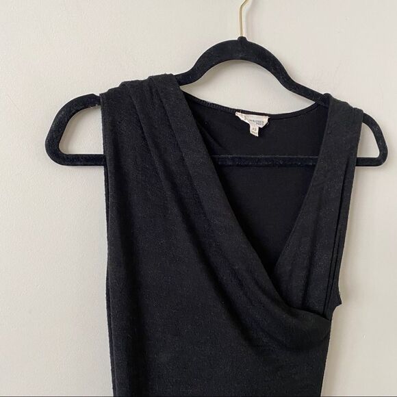 Aritiza" wilfred" izadora" black ruched midi dress - Picture 3 of 6